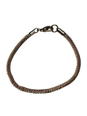 Vintage Mesh Rope Bracelet Gold Tone Classic Minimalist Fashion Jewelry Women